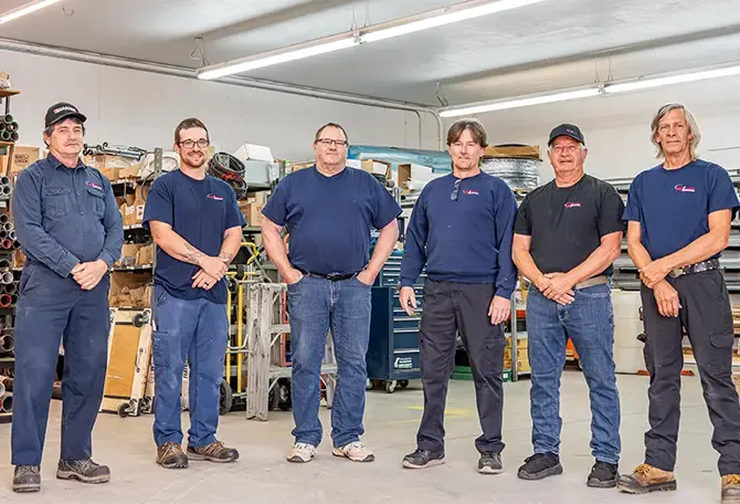 Group picture of guys technicians